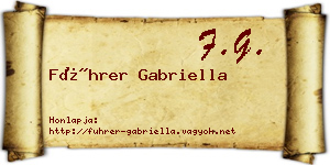 Führer Gabriella névjegykártya