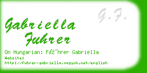 gabriella fuhrer business card